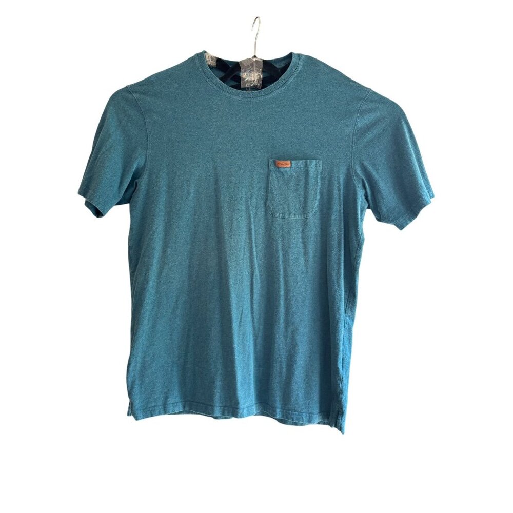 Pendleton Men's Bluish Green Crew Neck Pocket Tee Shirt